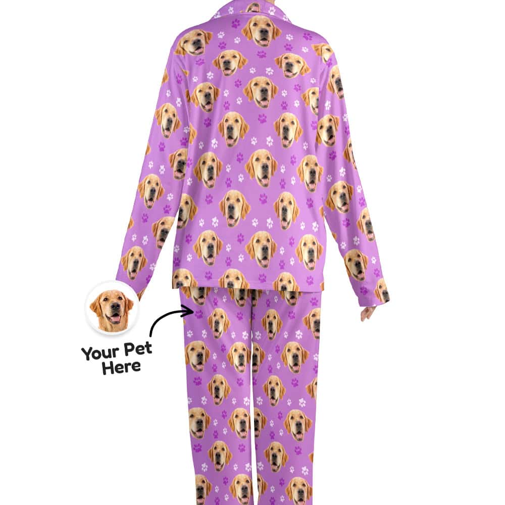 custom pet pajamas back