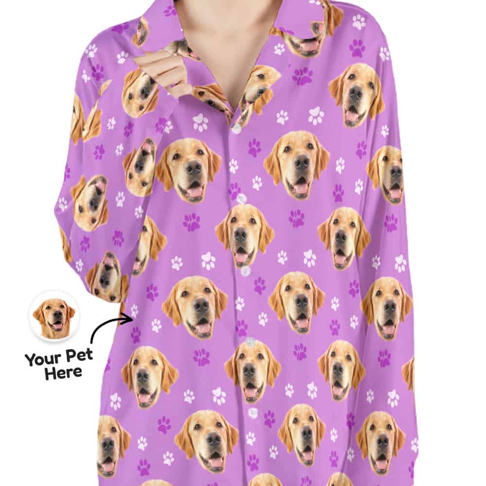 custom pet pajamas close-up