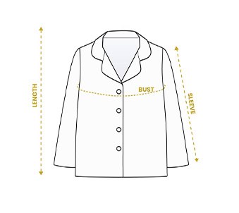 Custom Pet Pajamas Shirt Size Guide