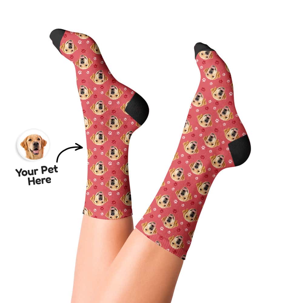 pair of pet face socks